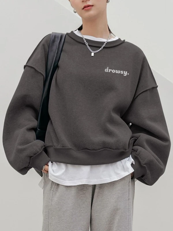 drowsy brown sweater